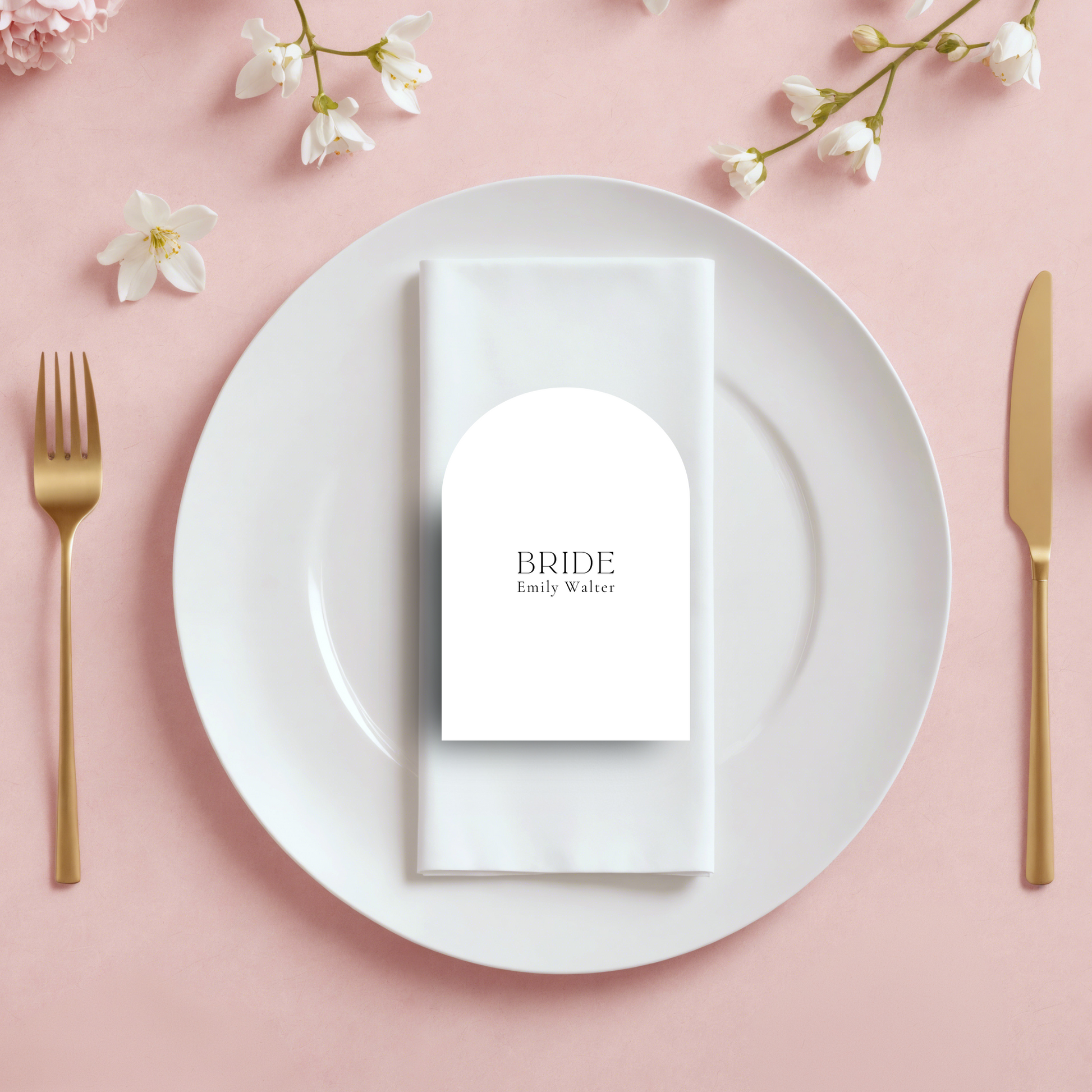 Alexa Half Arch Place Cards