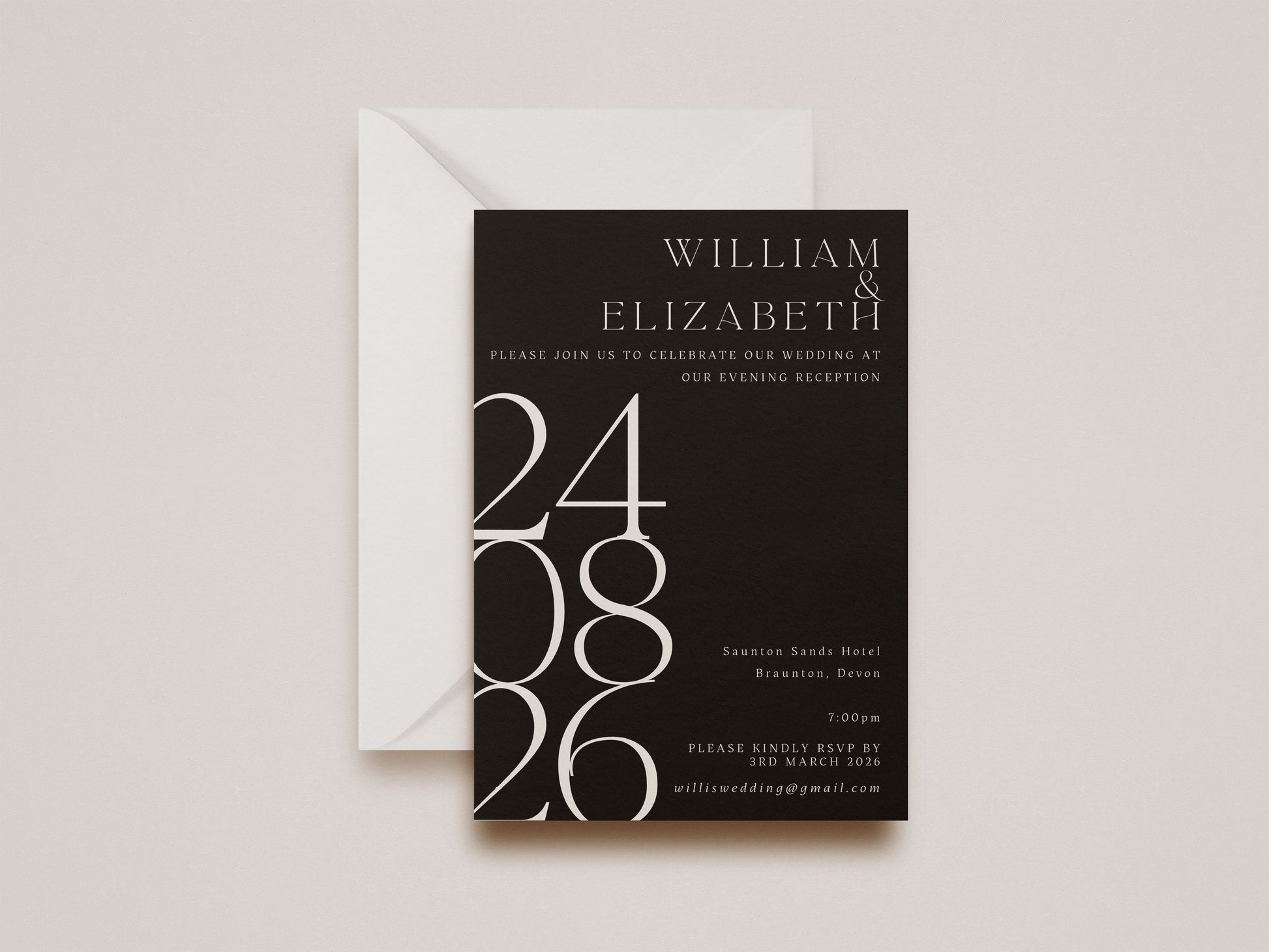 Alexa Evening Wedding Invitation