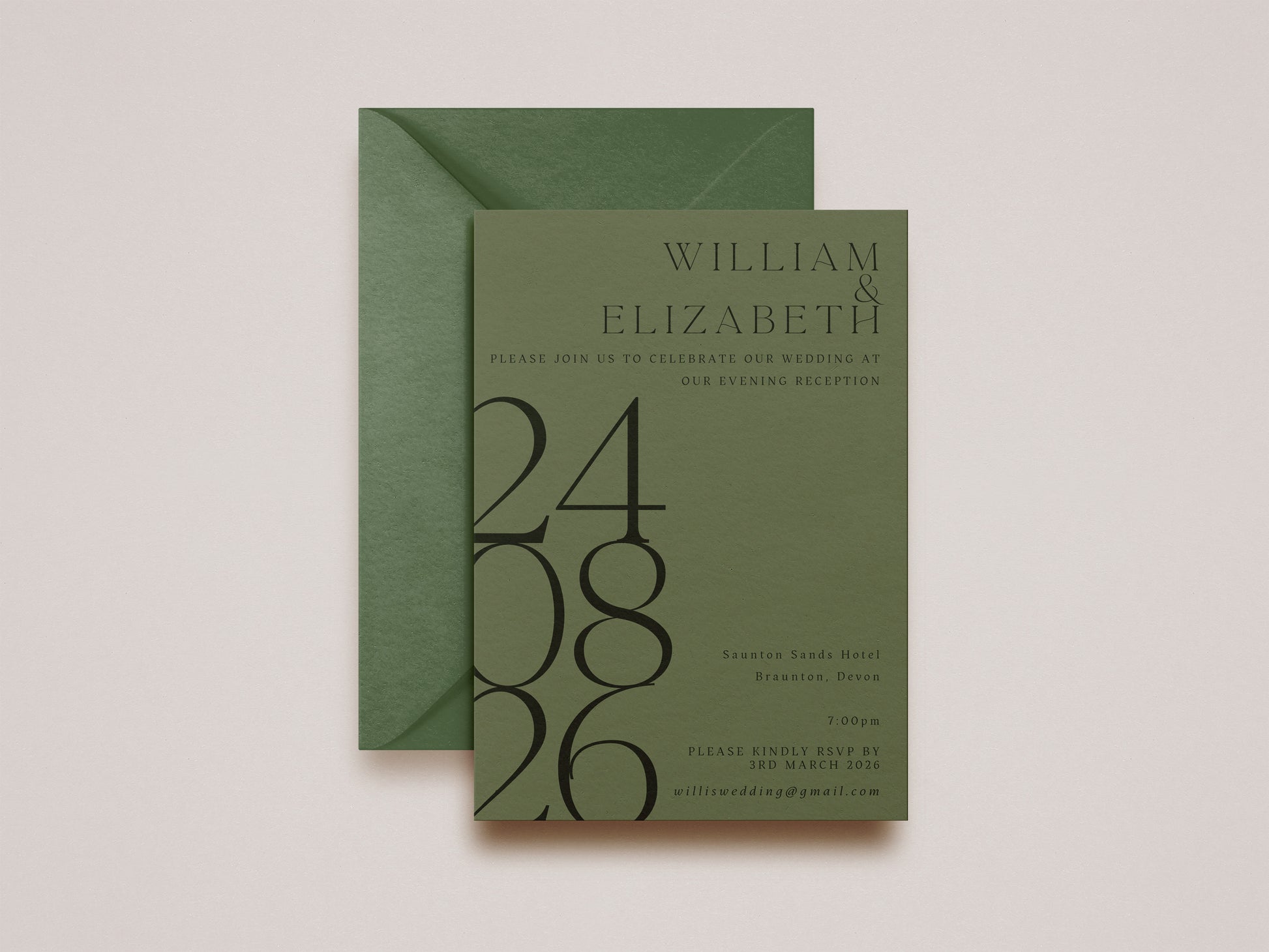 Alexa Evening Wedding Invitation