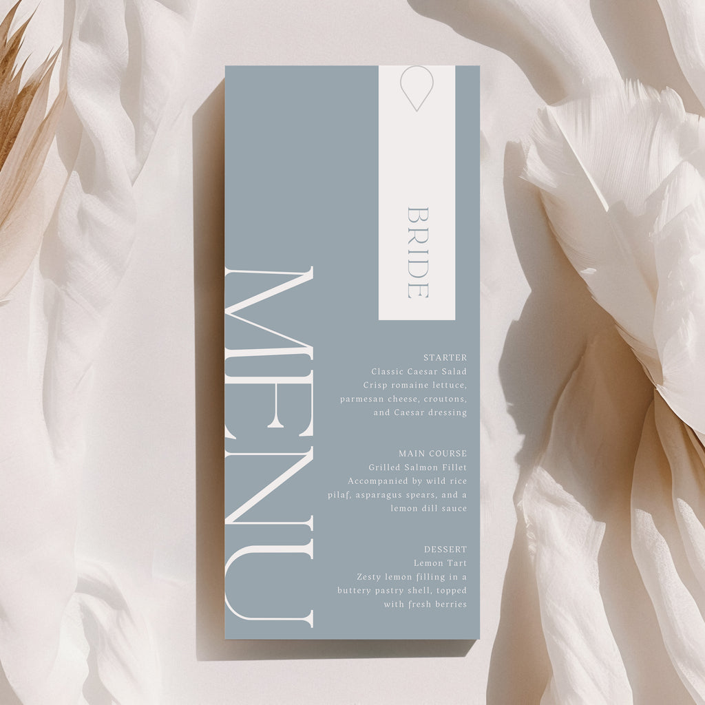 Alexa Menu with Name Tag & Teardrop Clip