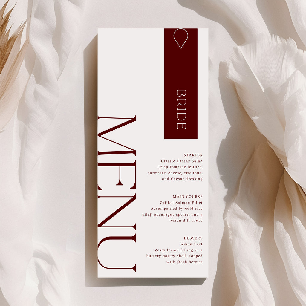 Alexa Menu with Name Tag & Teardrop Clip