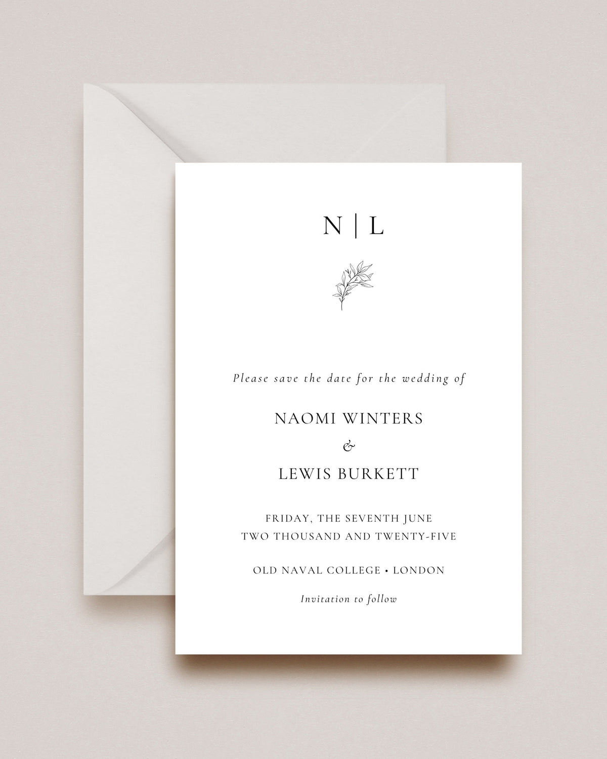 Daphne Personalised Save the Date Cards