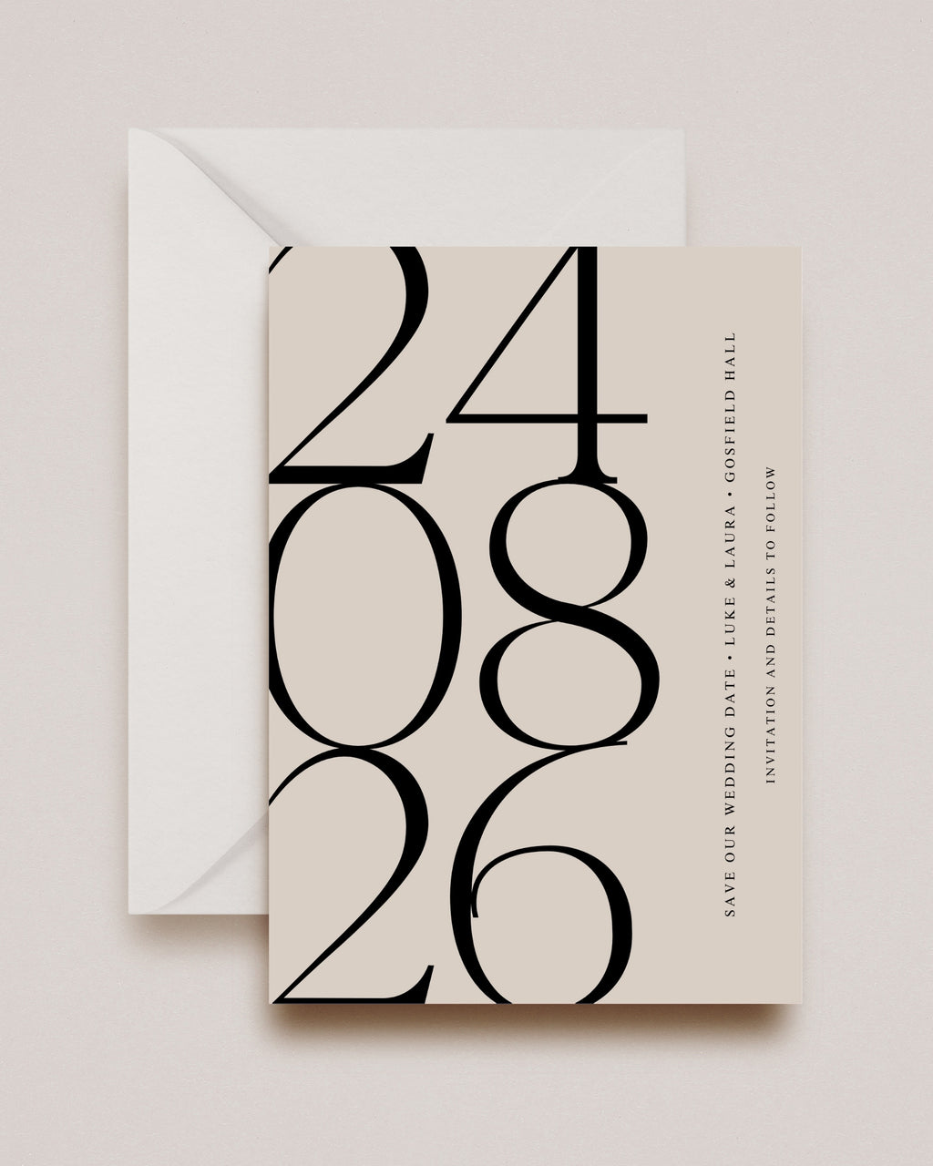 Alexa Personalised Save the Date Card