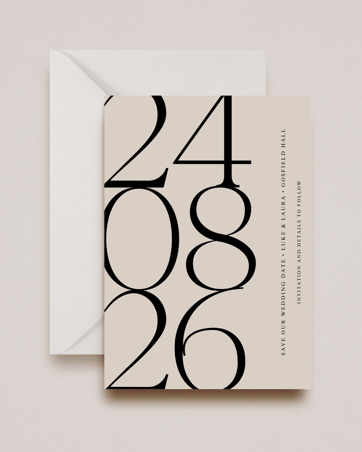 Alexa Personalised Save the Date Card