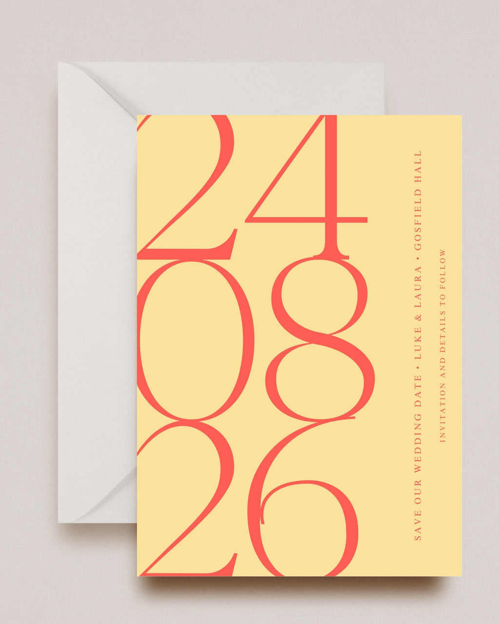 Alexa Personalised Save the Date Card