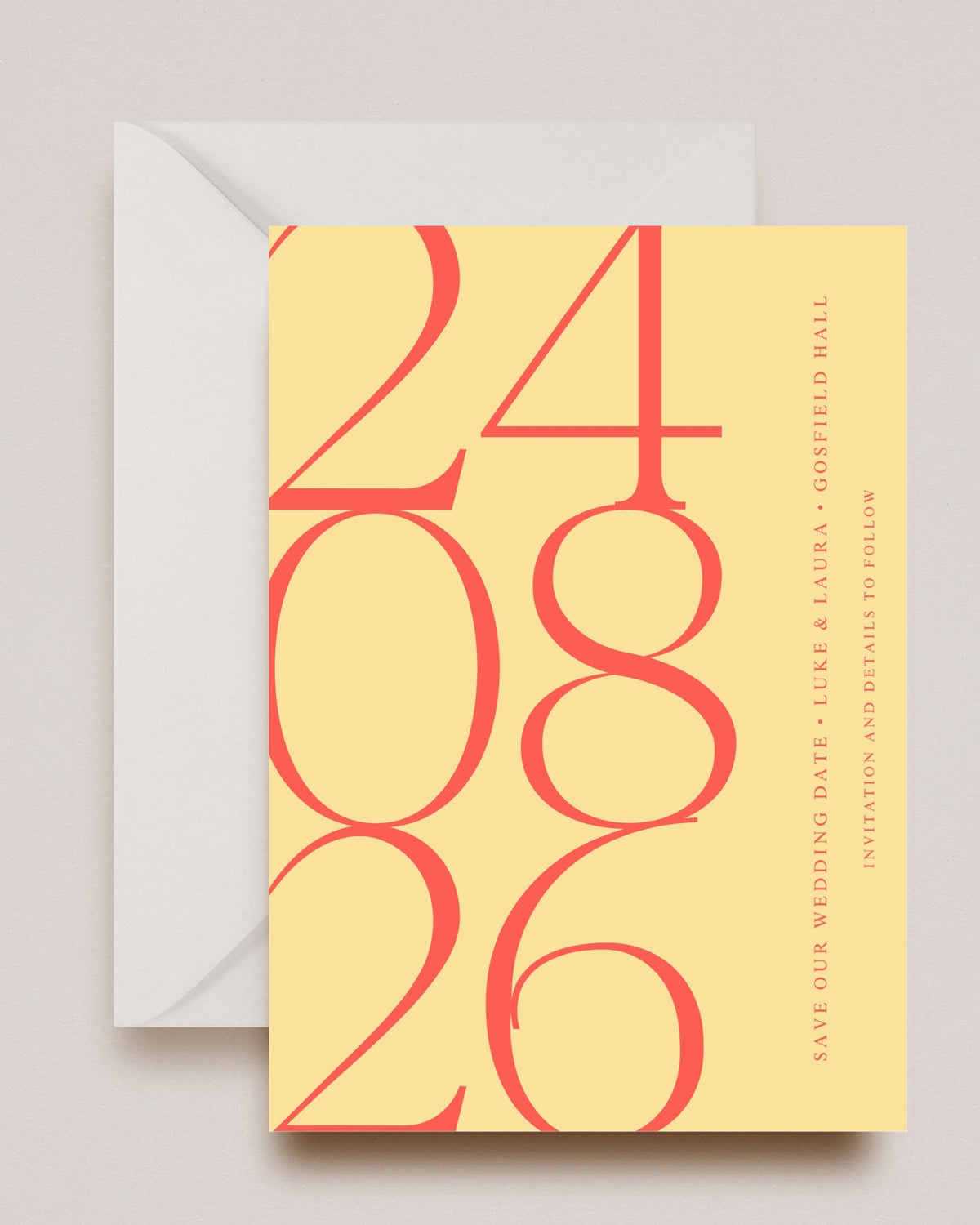 Alexa Personalised Save the Date Card