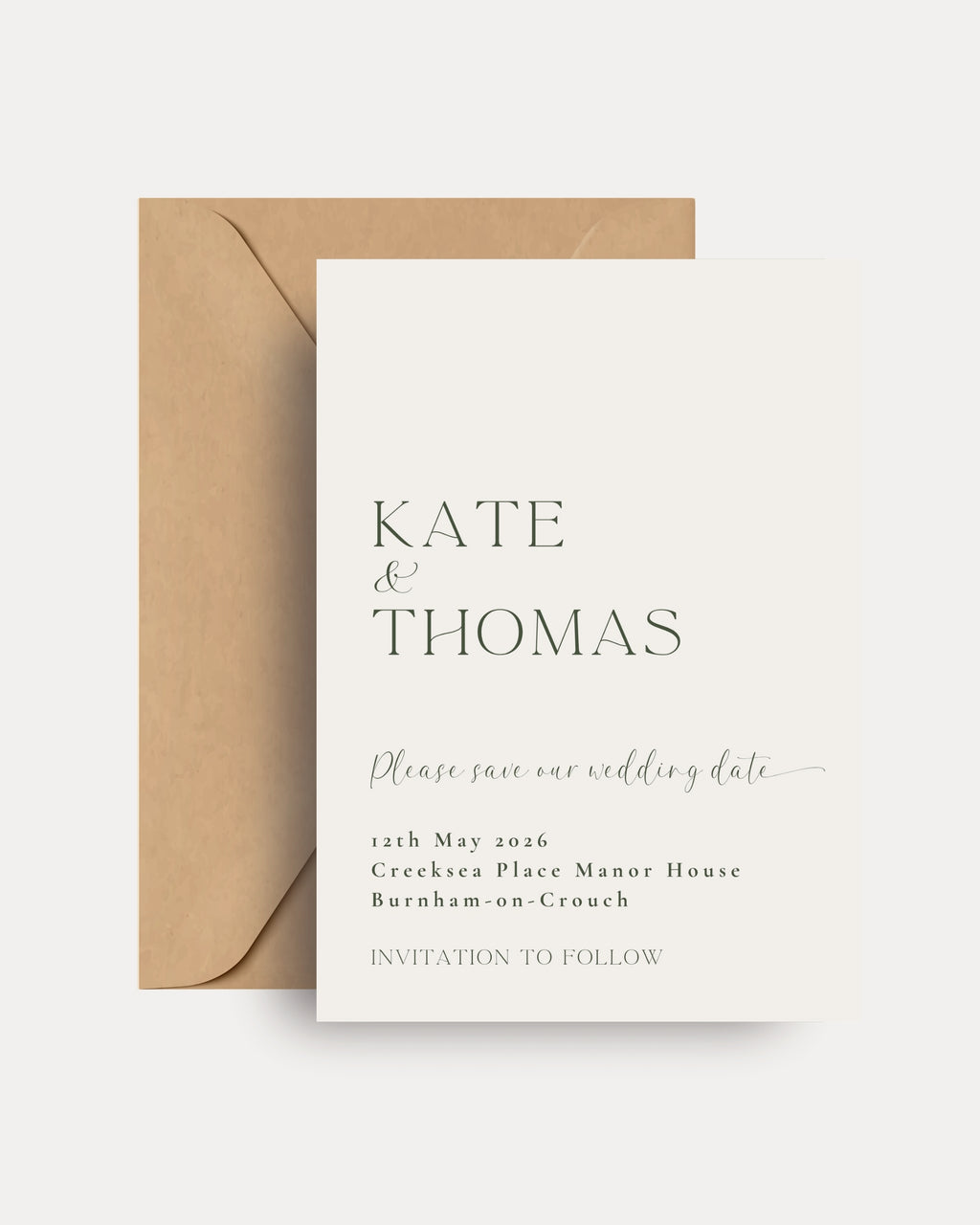 Heritage Personalised Save the Date Cards