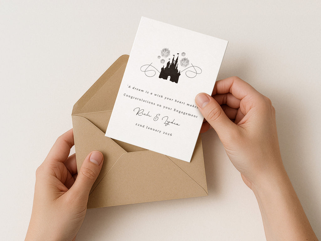 Personalised Fairytale Castle Engagement Card