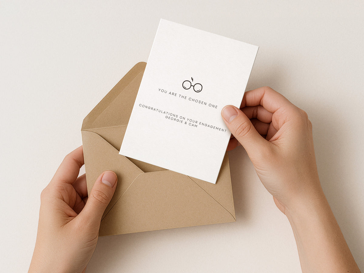 Personalised Chosen One Engagement Card