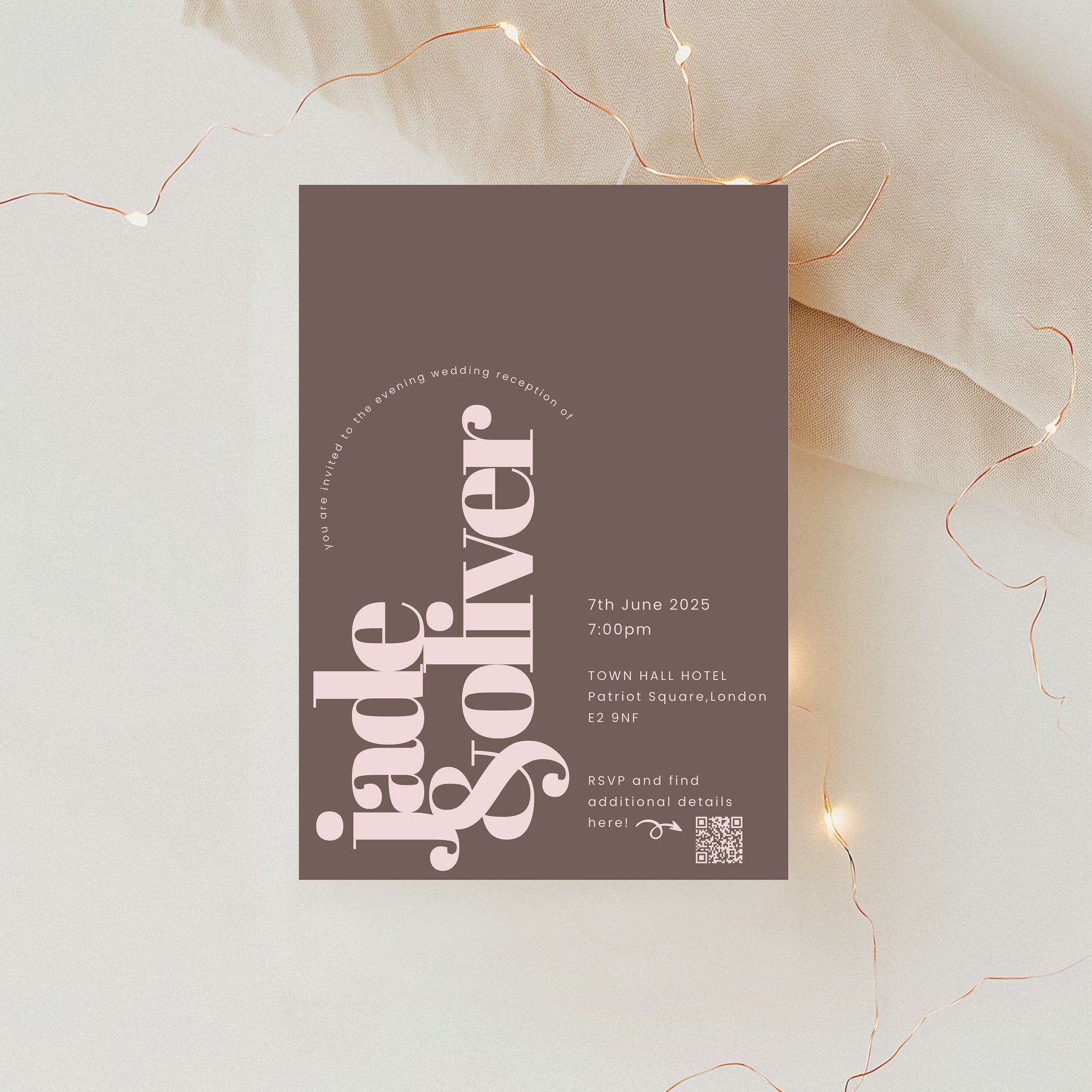 Luna | Wedding Invitation(Evening Guests)