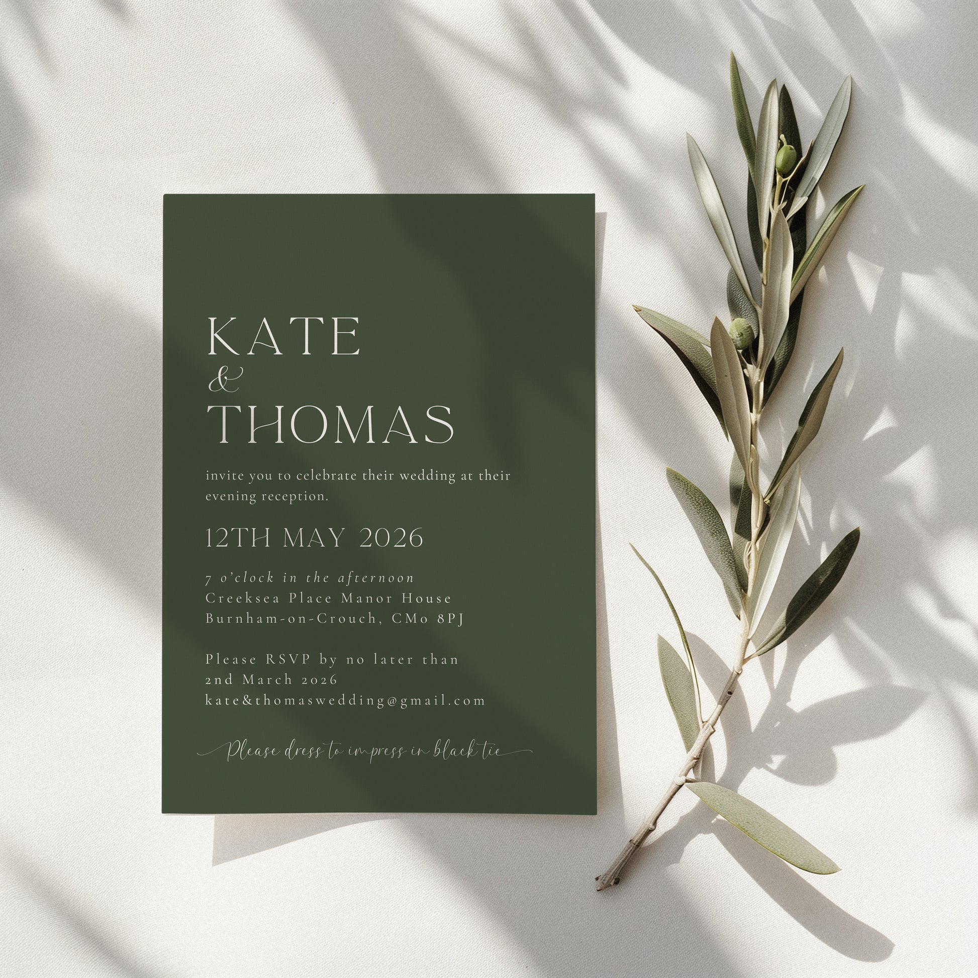 Heritage Evening Wedding Invitation