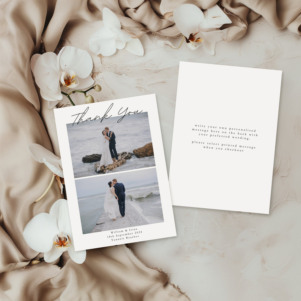 Cora Wedding Thank you Postcard