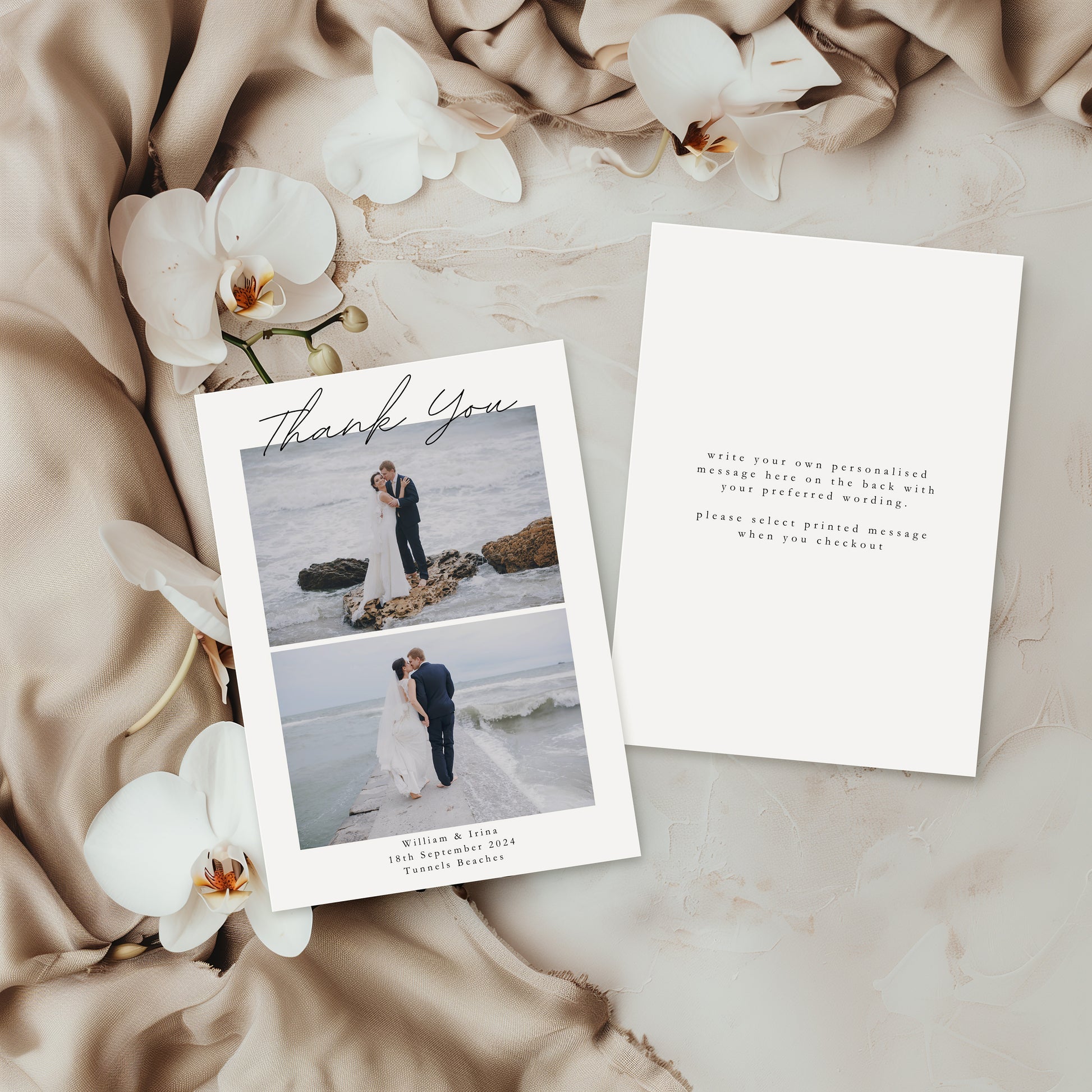 Cora Wedding Thank you Postcard