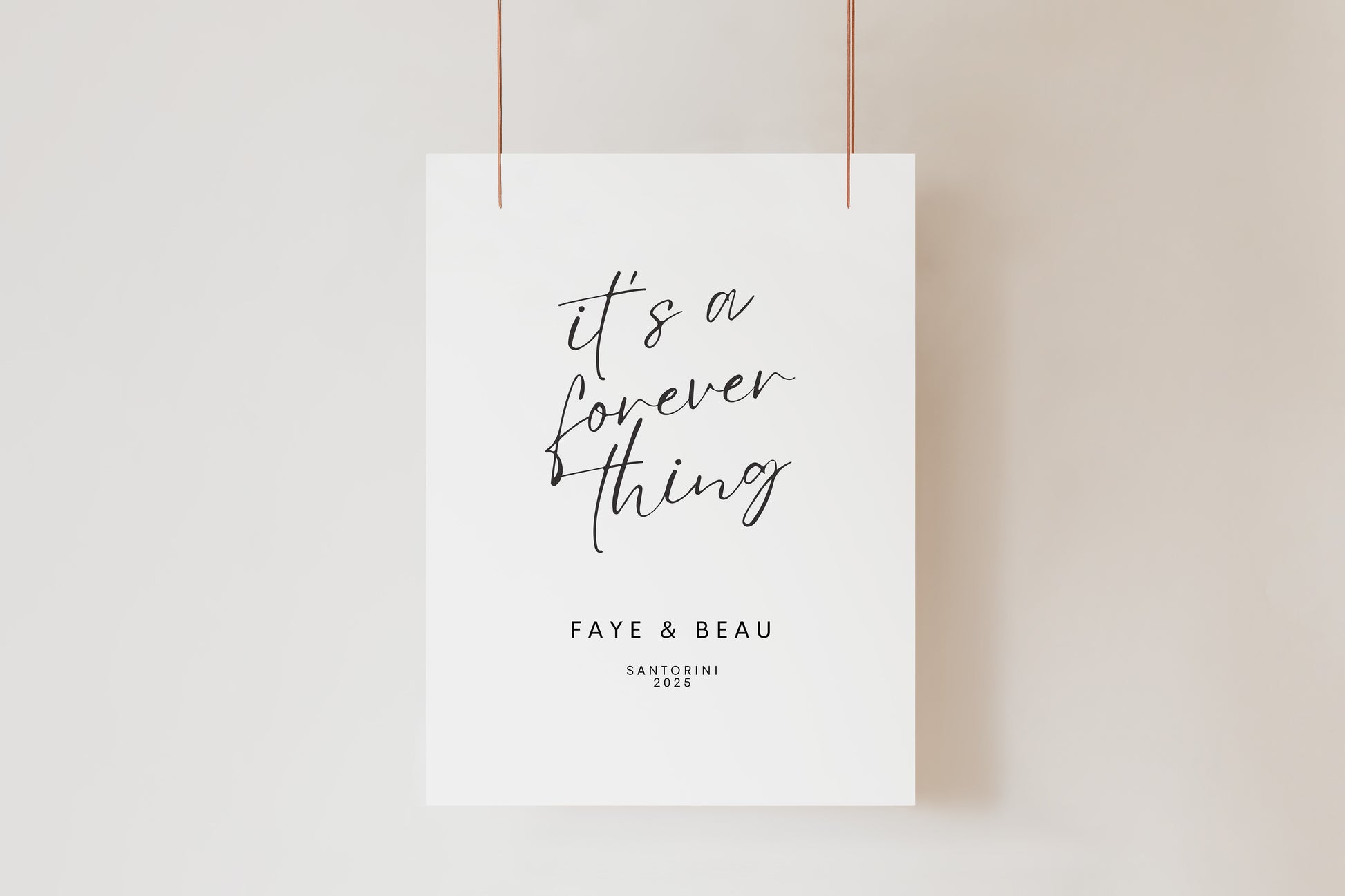 Forever Thing Welcome Sign