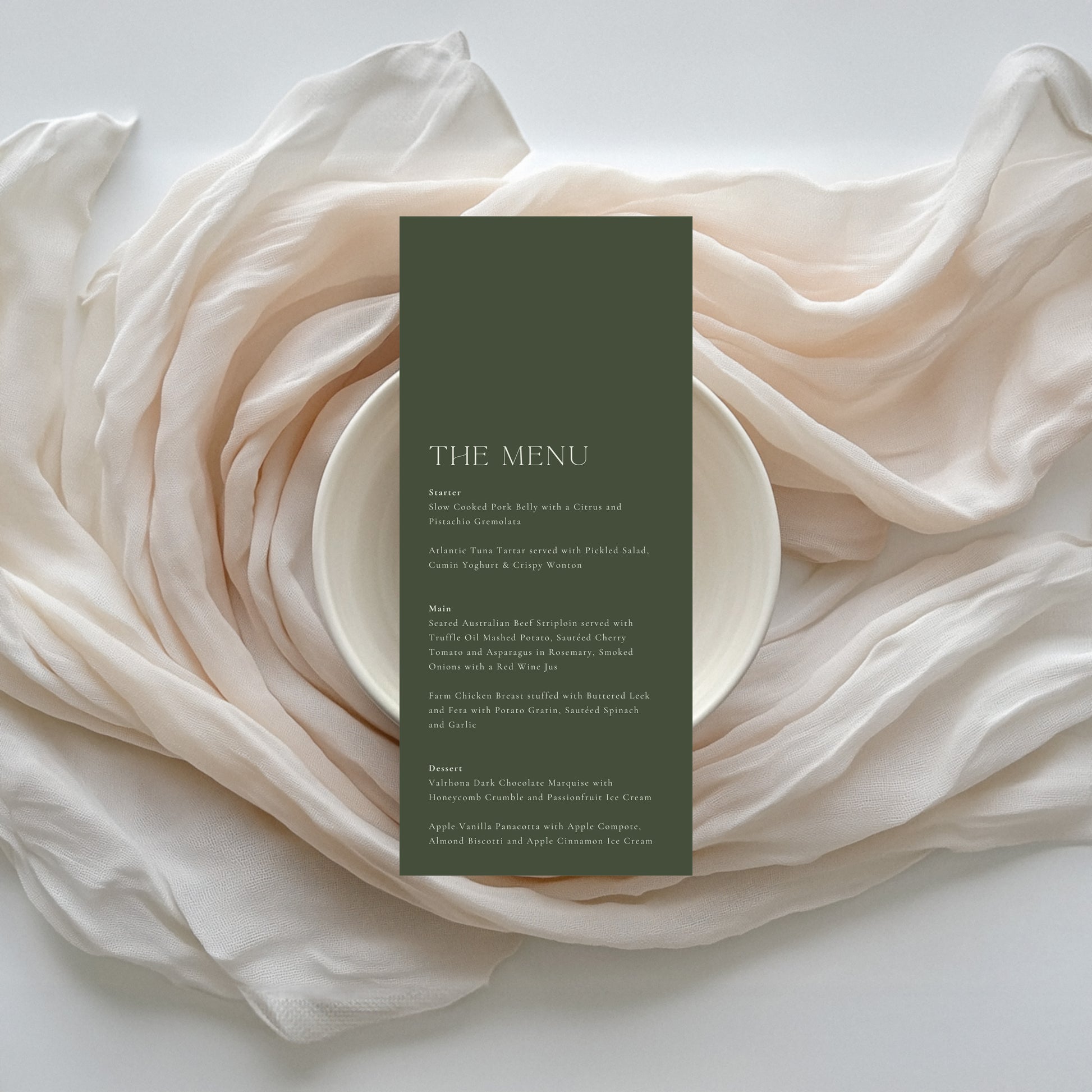 Heritage Menu