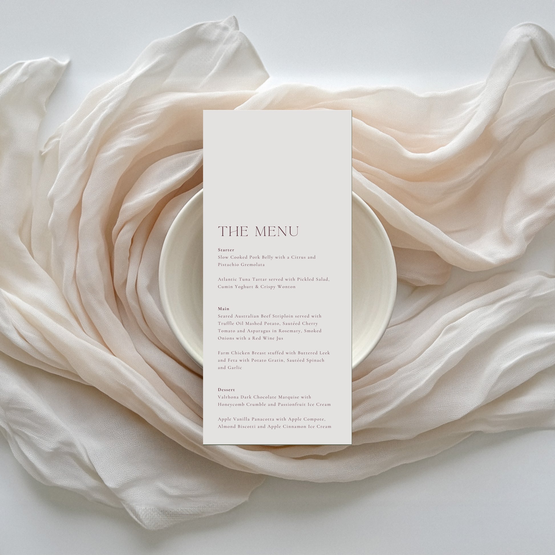 Heritage Menu