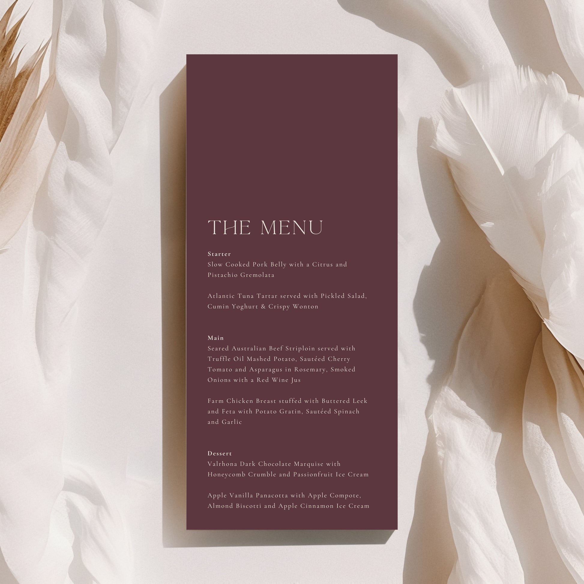 Heritage Menu