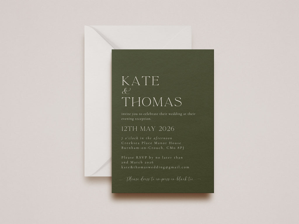 Heritage Evening Wedding Invitation