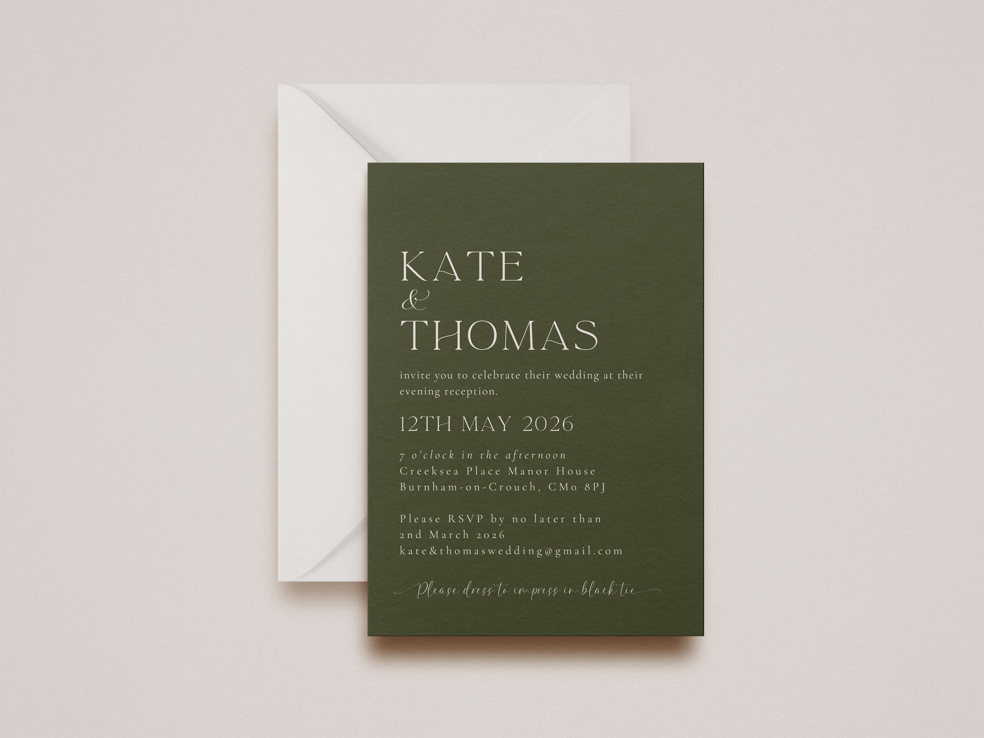 Heritage Evening Wedding Invitation