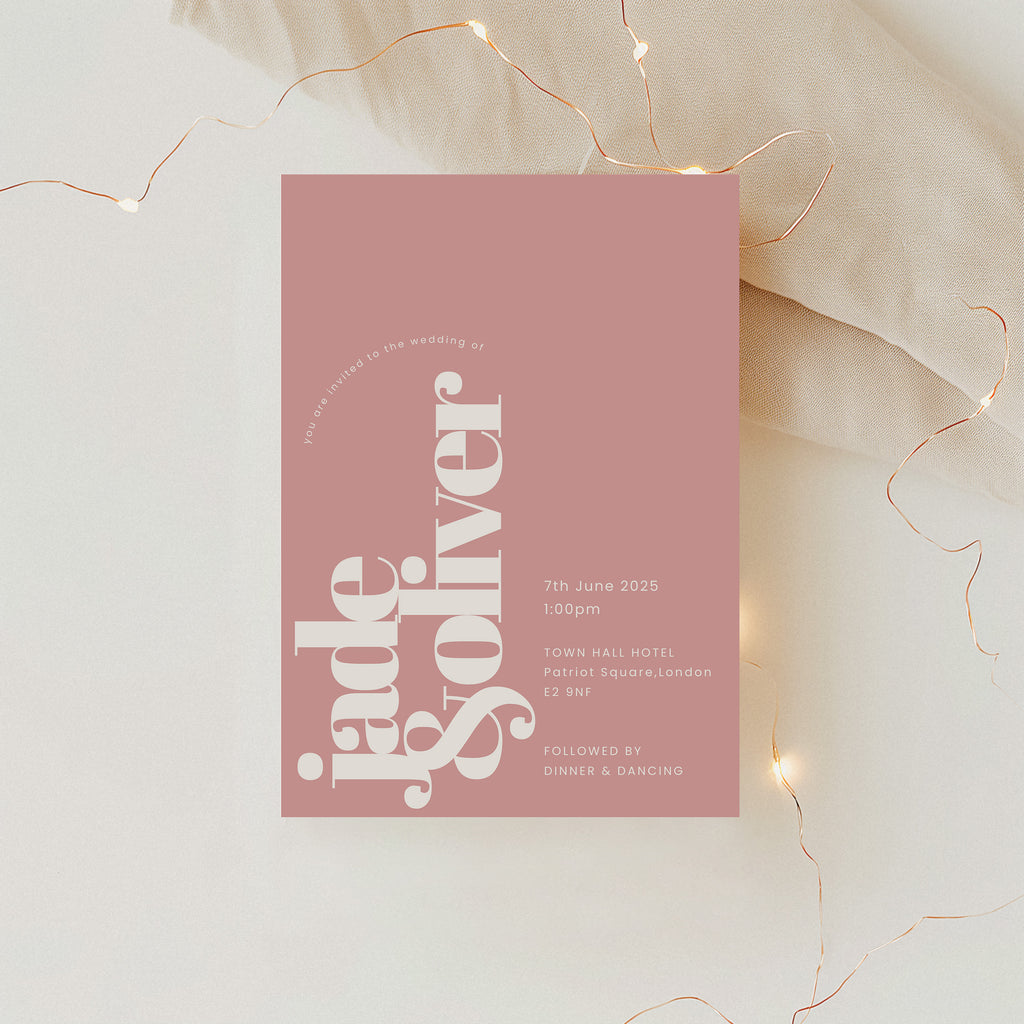 Luna Wedding Invitation (Day Guests)