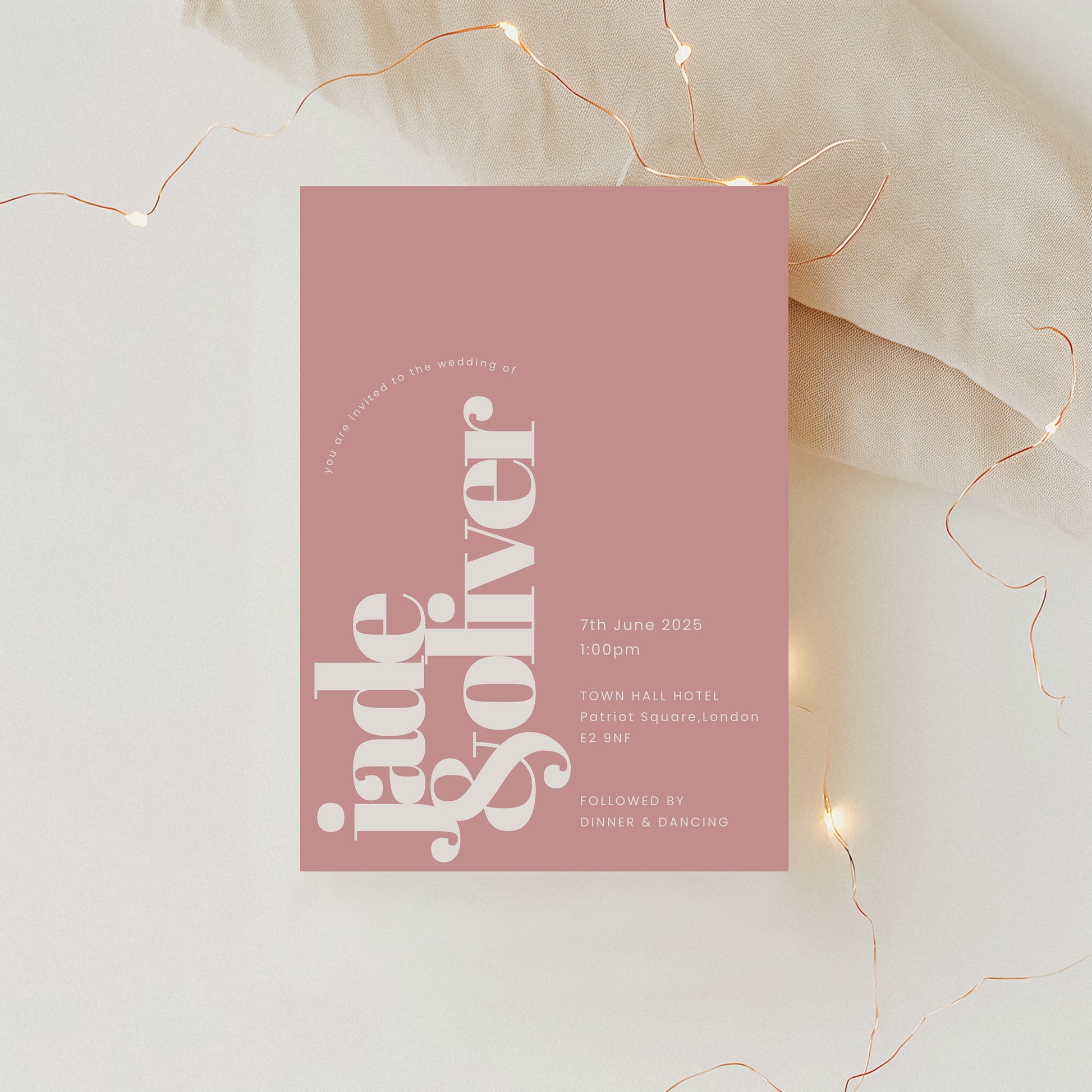 Luna Wedding Invitation (Day Guests)