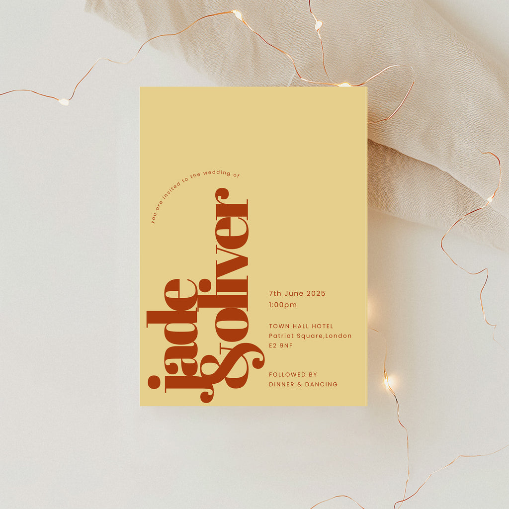 Luna Wedding Invitation (Day Guests)