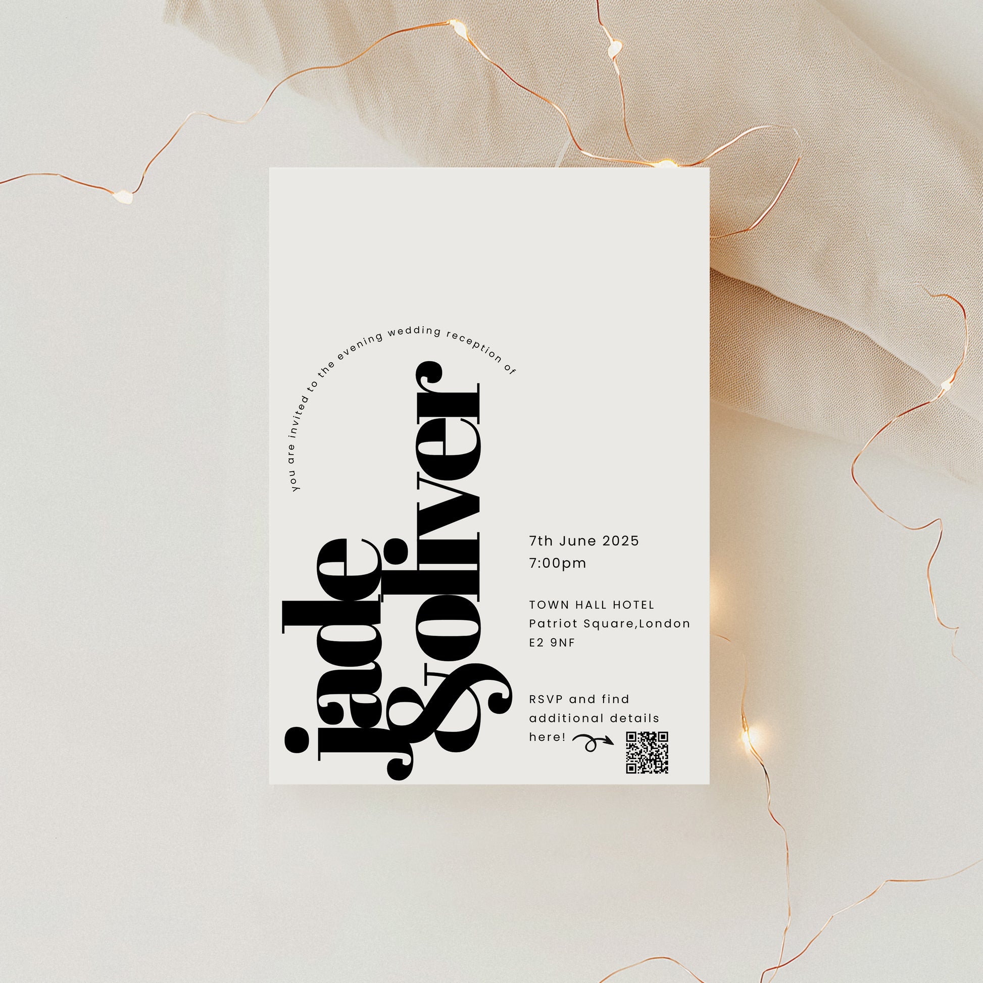 Luna | Wedding Invitation(Evening Guests)