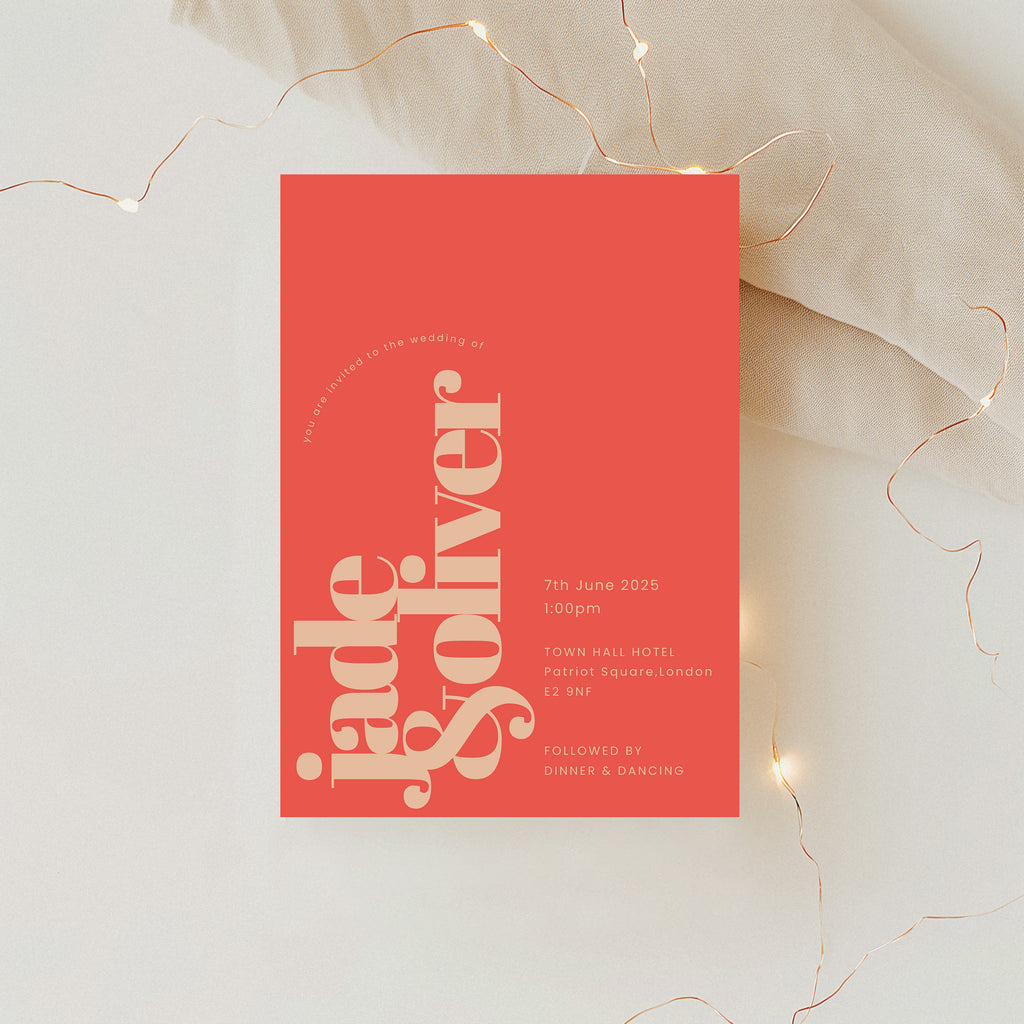 Luna Wedding Invitation (Day Guests)