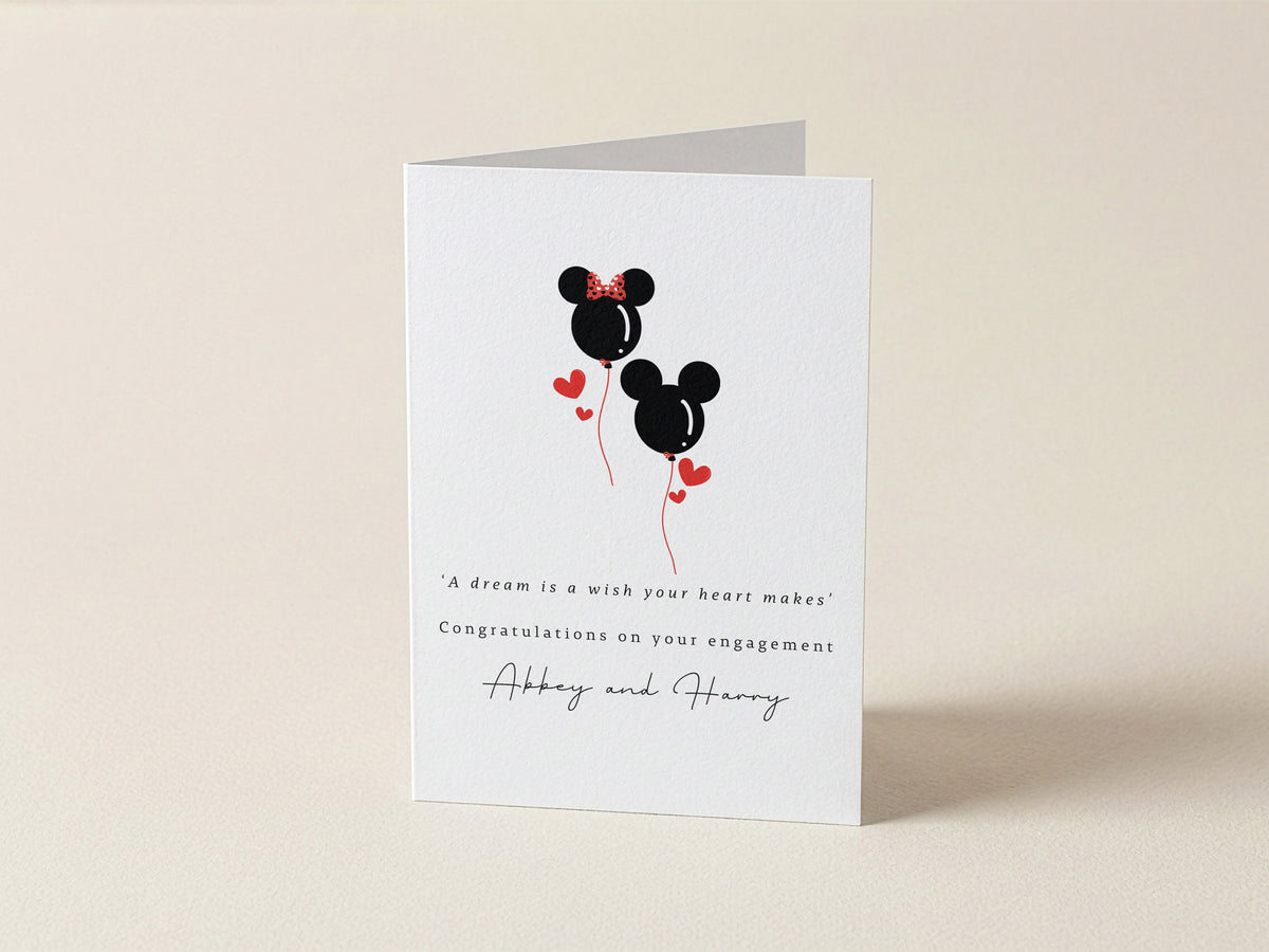 Personalised Mouse Fairytale Engagement Card