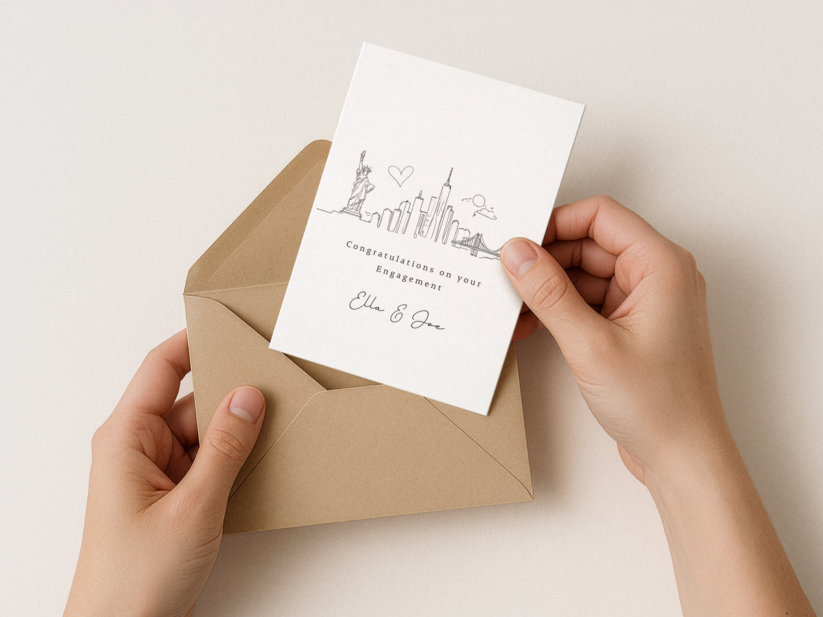 Personalised New York City Engagement Card