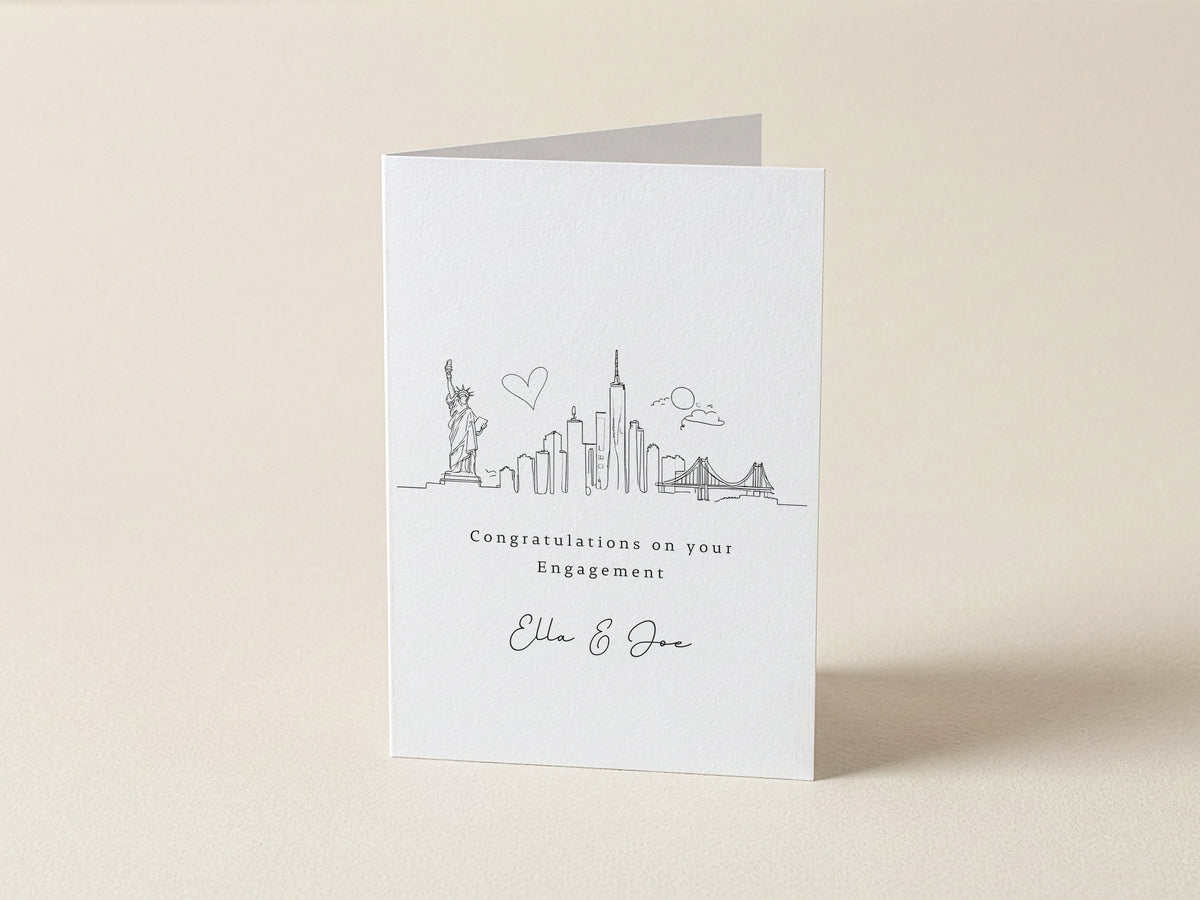 Personalised New York City Engagement Card