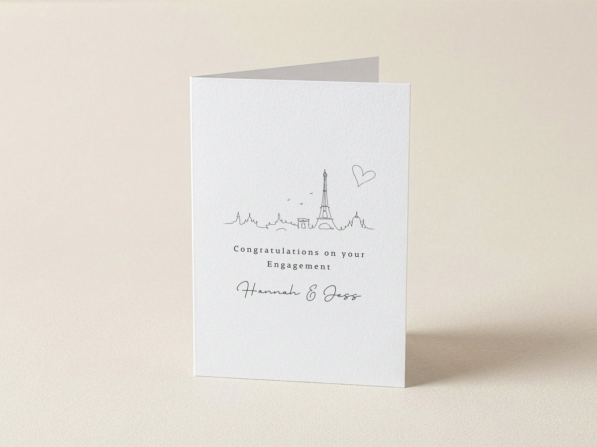 Personalised Paris Engagement Card