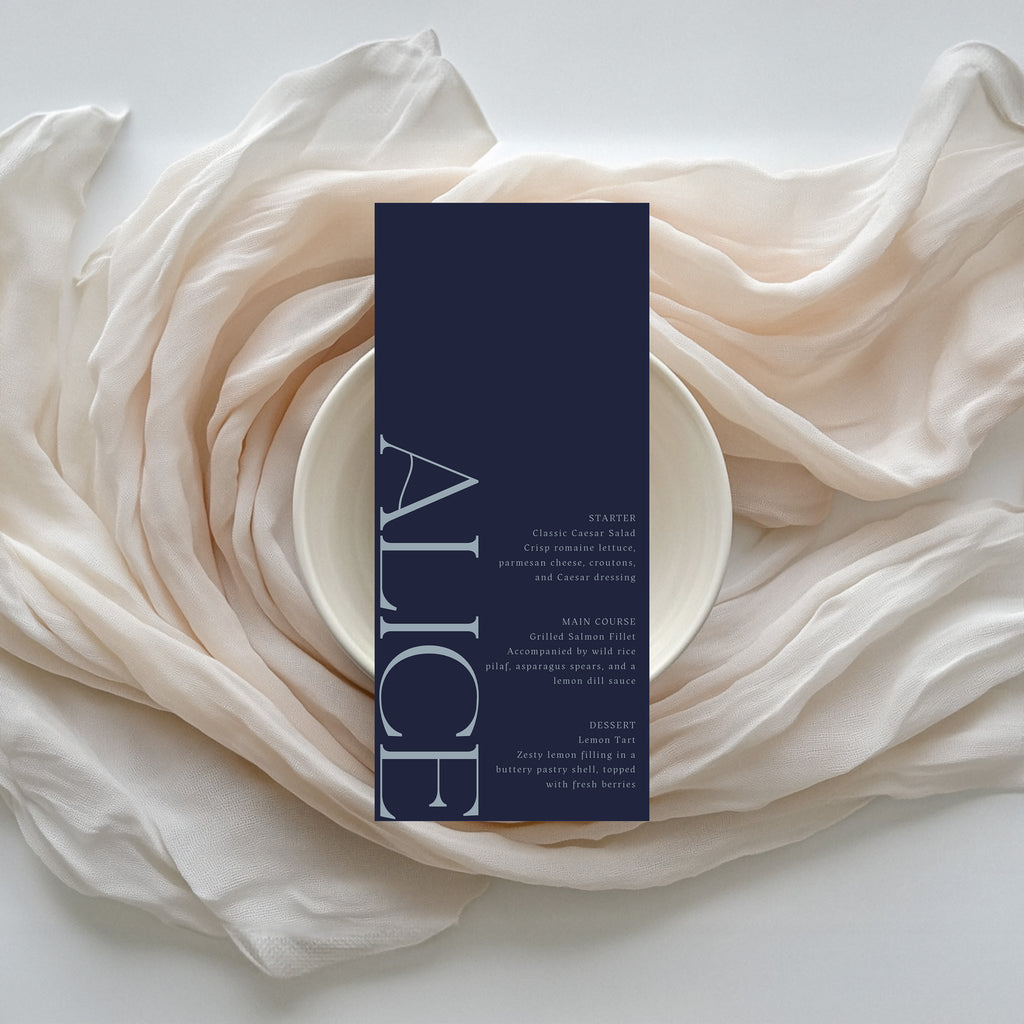 Alexa Place Setting Menu