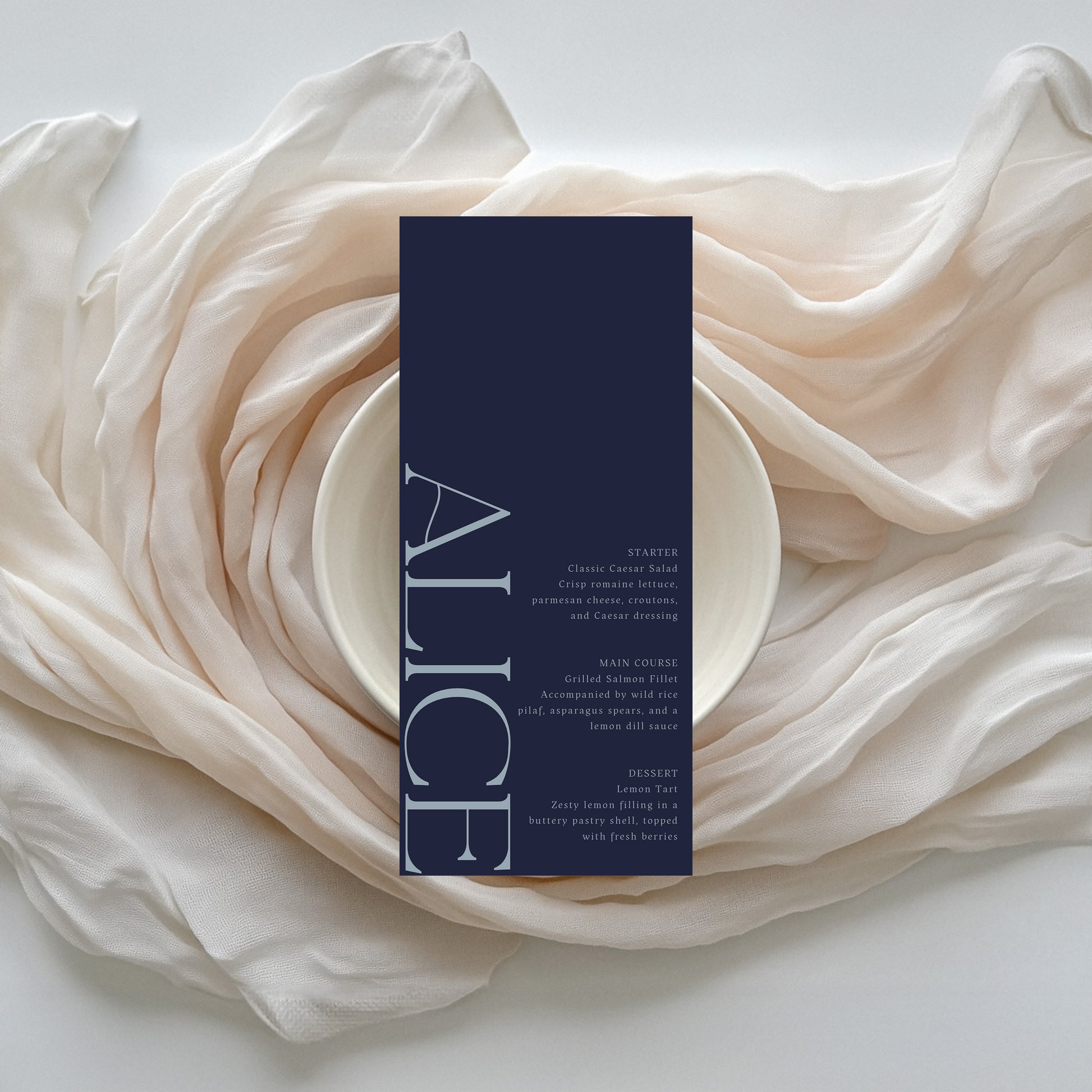 Alexa Place Setting Menu