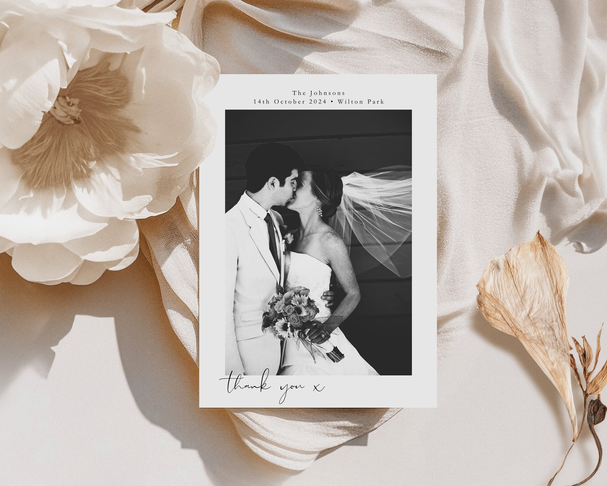 Nala Wedding Thank you Postcard