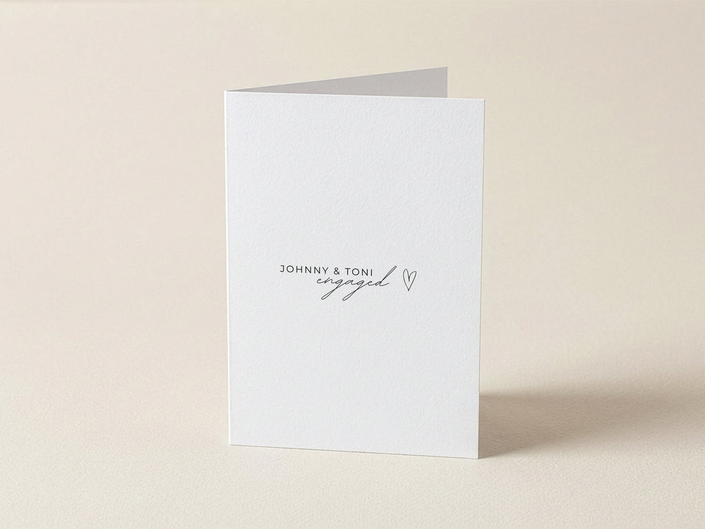 Personalised Minimalist Engagement Card