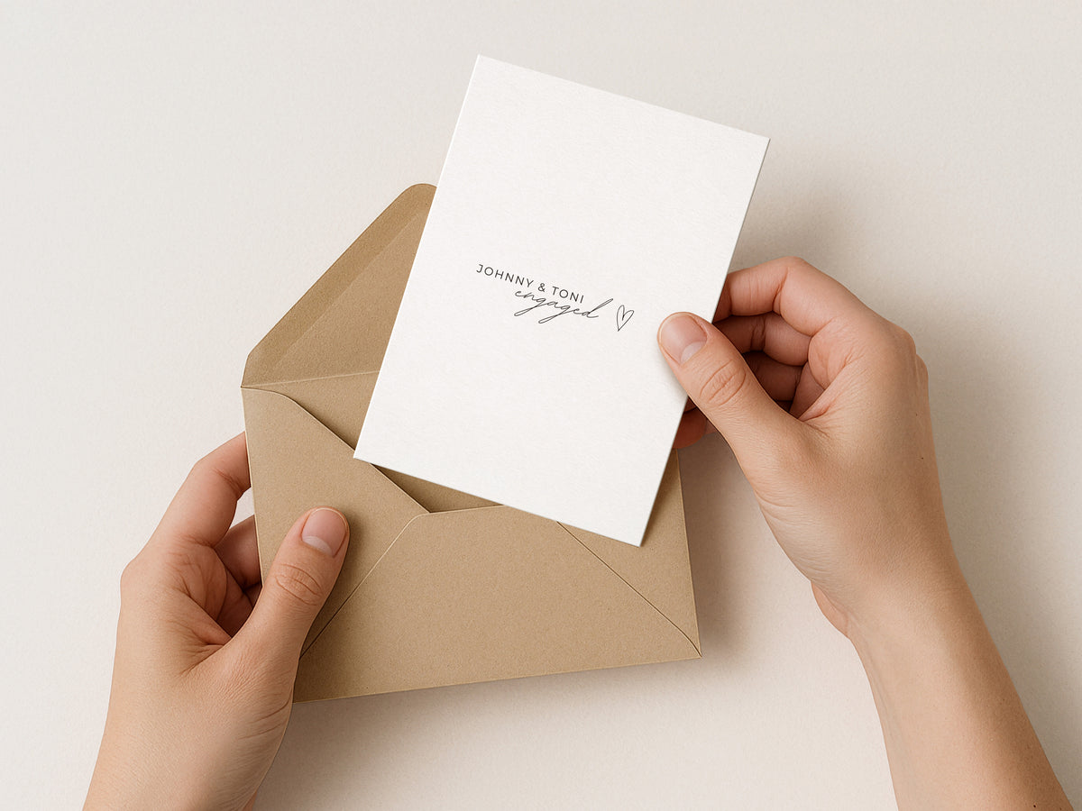 Personalised Minimalist Engagement Card