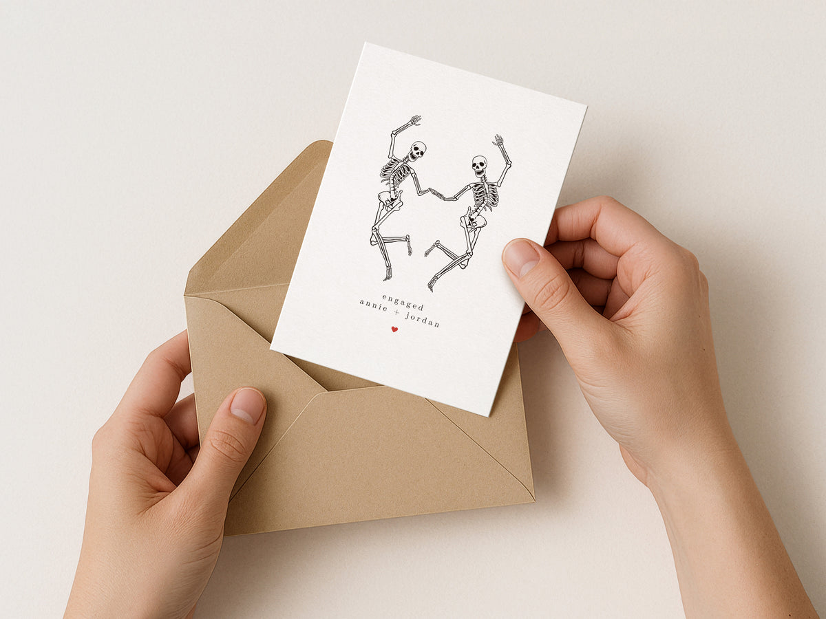 Personalised Skeleton Engagement Card