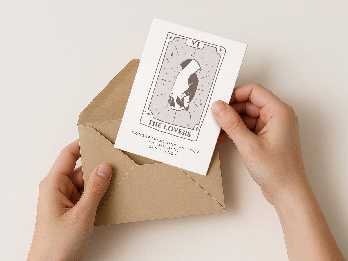 Personalised The Lovers Engagement Card