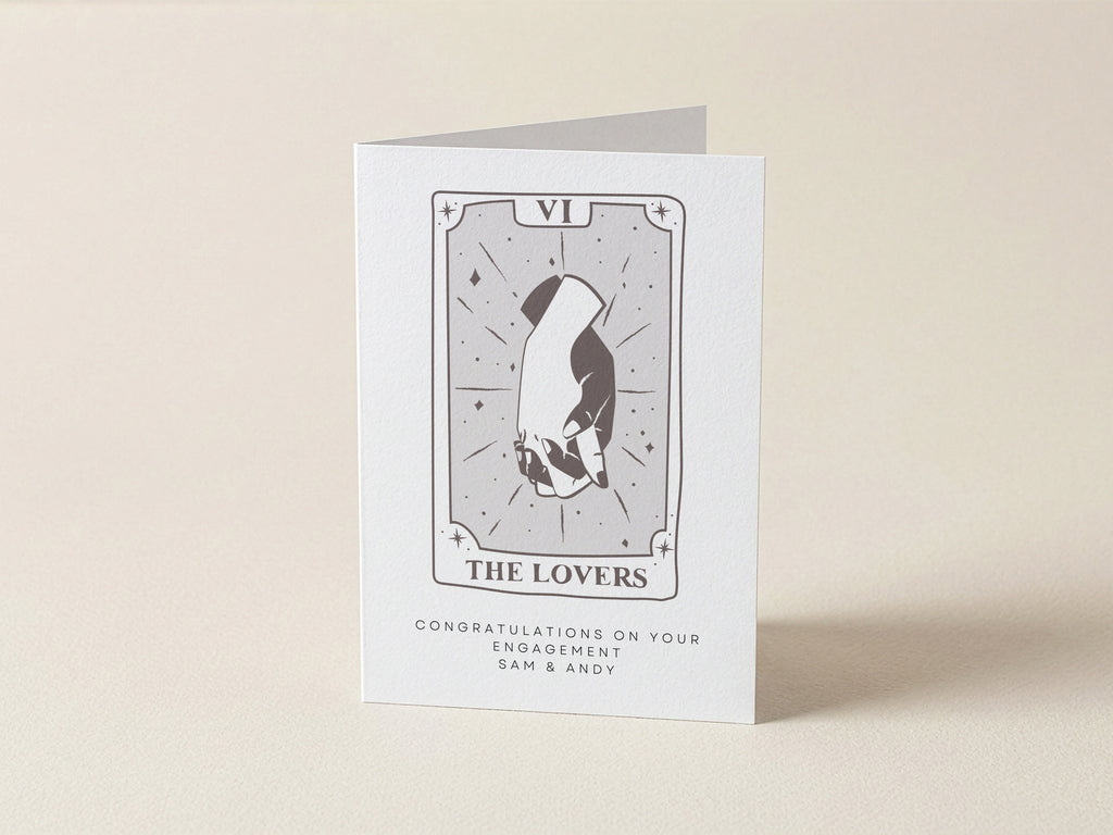 Personalised The Lovers Engagement Card