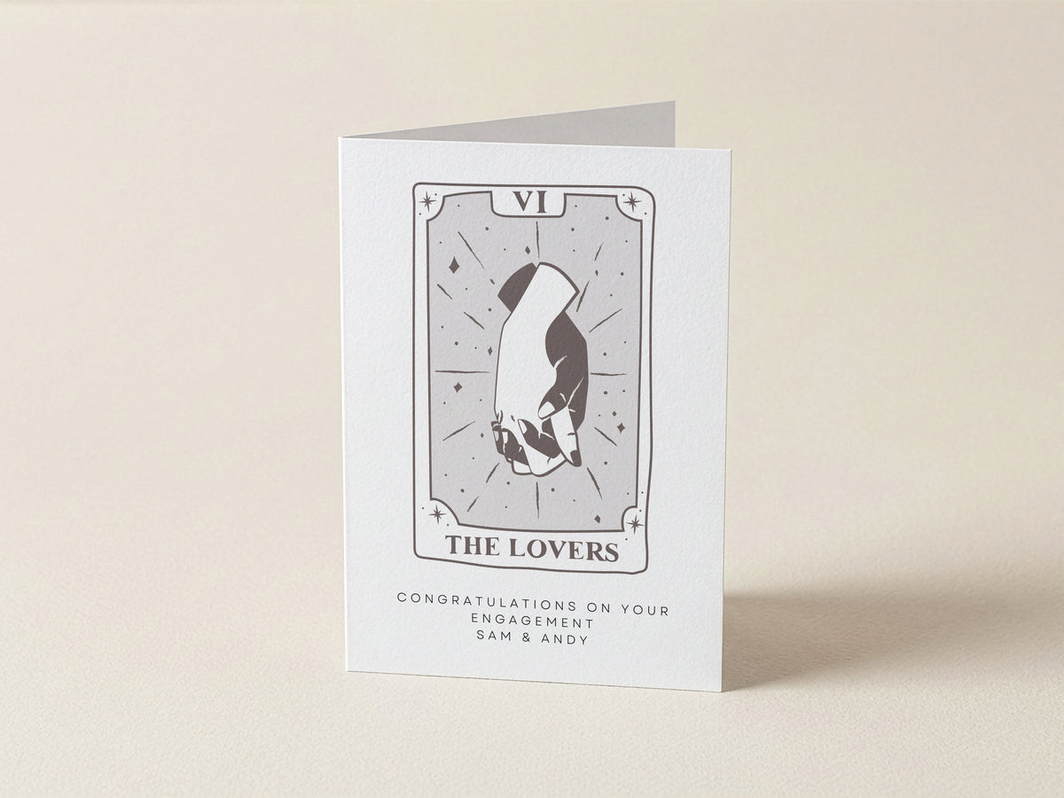 Personalised The Lovers Engagement Card