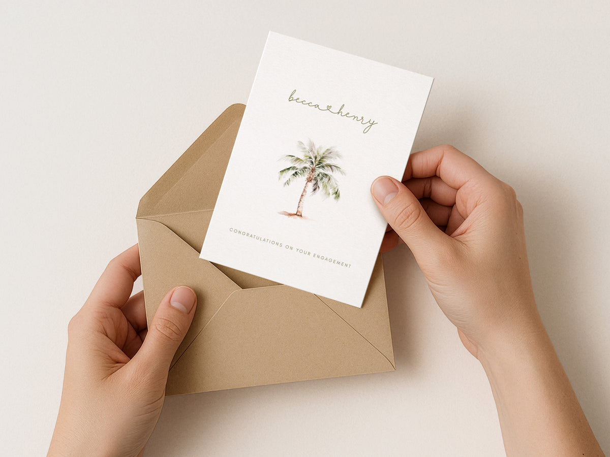 Personalised Tropical Engagement Card