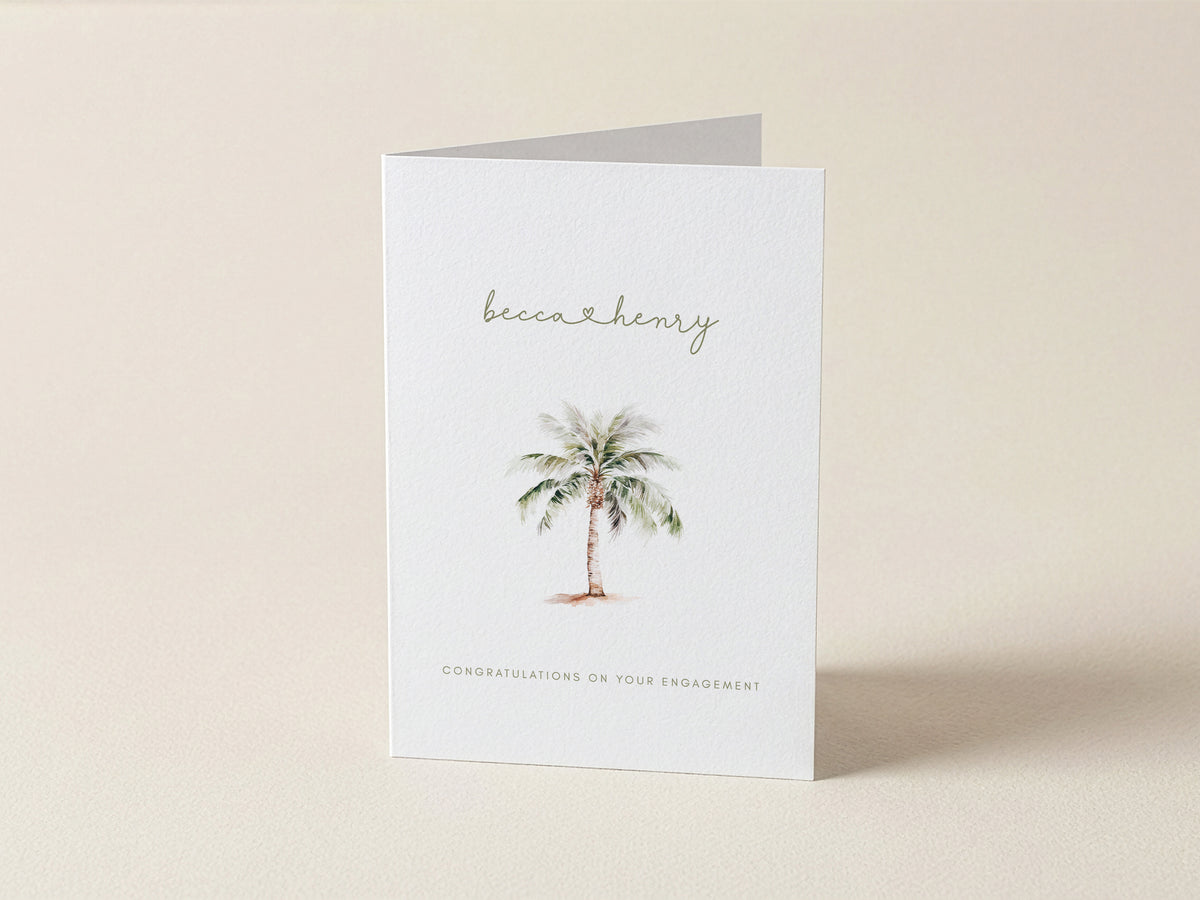 Personalised Tropical Engagement Card