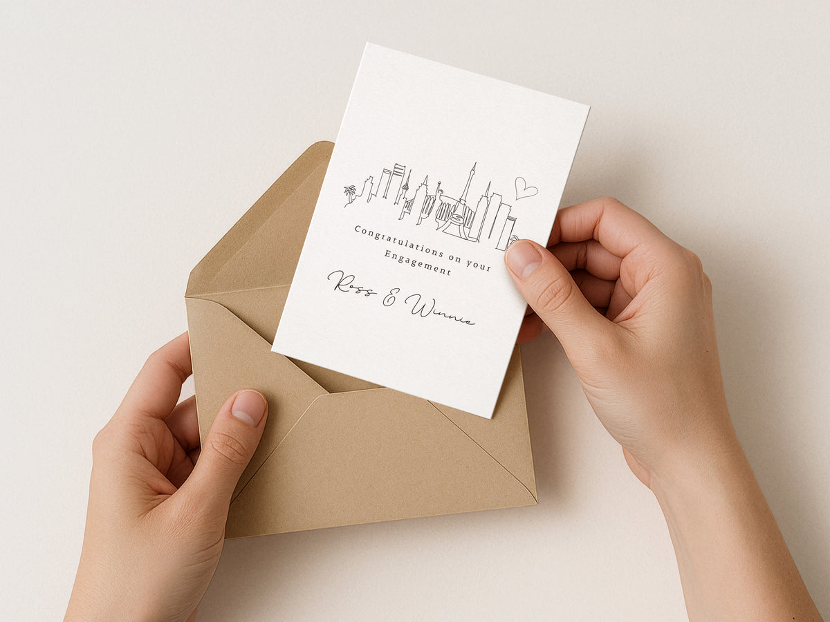 Personalised Las Vegas Engagement Card