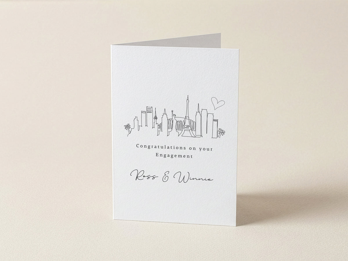 Personalised Las Vegas Engagement Card