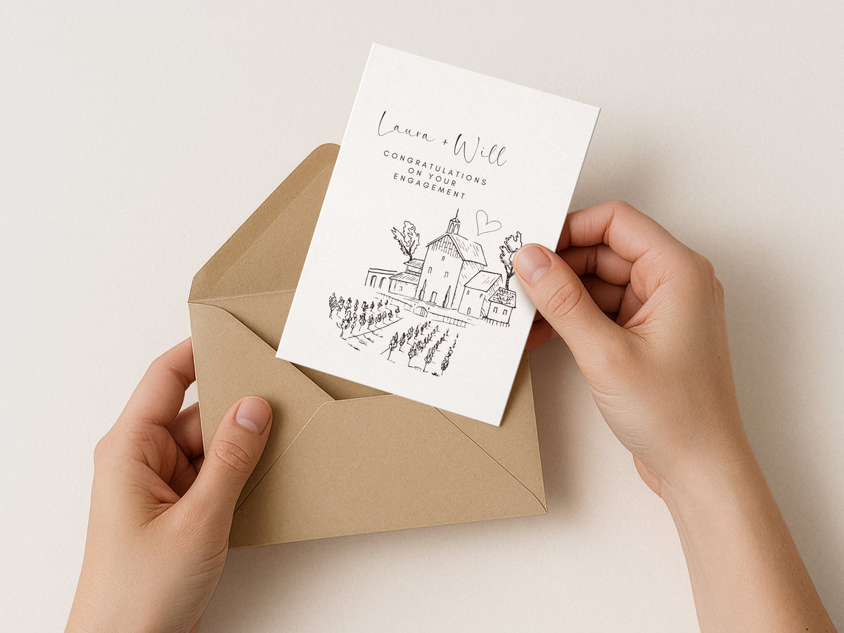 Personalised Vineyard Engagement Card
