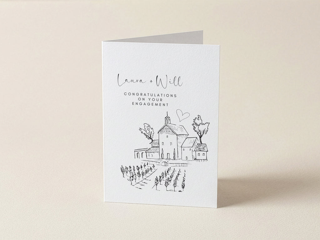 Personalised Vineyard Engagement Card
