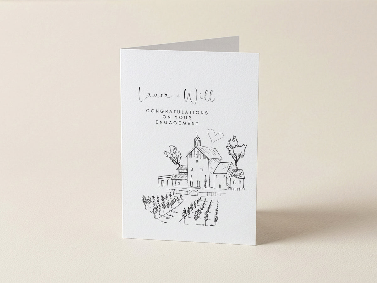 Personalised Vineyard Engagement Card