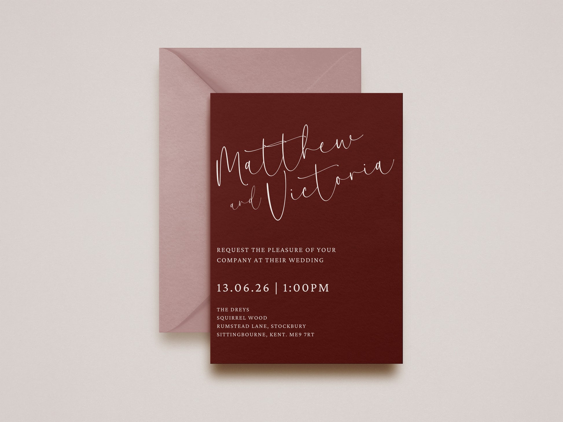 Willow Wedding Invitation (Day Guests)