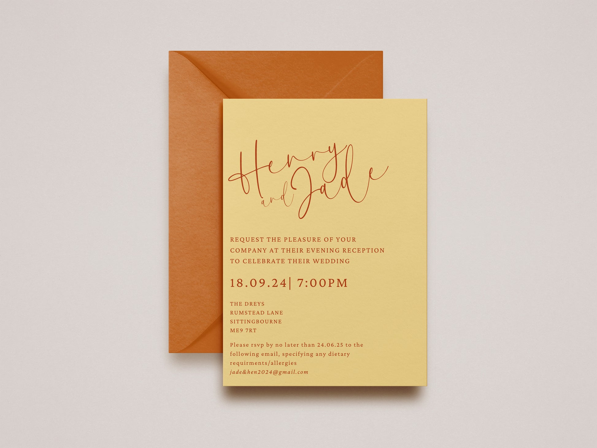Willow Wedding Invitation (Evening guests)